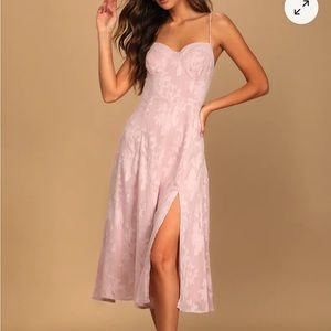 Jacquard Floral Midi Dress